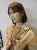 人可愛い暖色ブリーチなしオレンジベージ