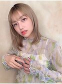 ミルクブラウン/ダークパープル/ナチュラルショート/夏/町田