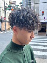 メッシュハイライトスパイラルパーマツイストパーマツーブロック