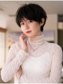 マッシュショート ダークアッシュ 似合わせカット