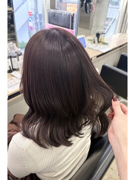 アジールヘア 赤羽駅南口店(agir hair) ブリーチなしピンクブラウンカラー艶髪暖色カラー*赤羽