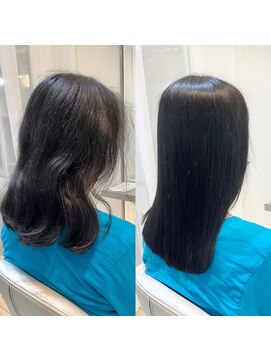 シゲ 自由が丘店(SHIGE) 乾かすだけでまとまる地毛風髪質改善ストレート40代50代縮毛矯正