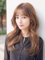 アブルトゥーヘアー(able to hair)&nbsp;ハイトーンベージュ大巻きロング/顔周りレイヤー