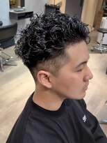 ガウディ 広島駅前店(Gaudi) スパイラルパーマ×オールバック×フェードカット×ツーブロック