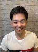 爽やかアップバングショート