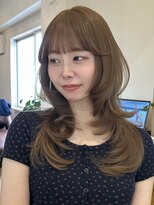 ライン(LINE)&nbsp;韓国風/レイヤー/前髪カット/オリーブ/透明感/ハッシュカット