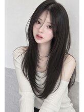 アールサロン 名駅(Rr SALON) ダークベージュ×地毛風暗髪×艶髪×韓国風レイヤーカット