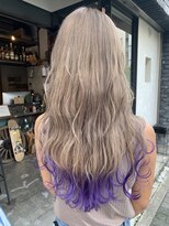 コキャン(COQUIN)&nbsp;グレージュ＋裾パープル