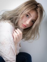 カバーヘアアンドスパ ブリス 浦和(COVER HAIR&SPA bliss)&nbsp;かきあげ前髪x外国人風ハイトーンカラーx浦和10代20代30代