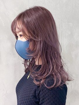 アイティーバイアルバム 八王子店(IT by ALBUM) ウルフピンクラベンダー_マロンベージュAラインボブ_ba310681