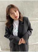 大人かわいいエアリーミディ×エアリーバング
