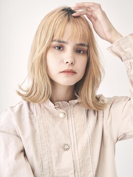 ルクスドレ 新宿(Luxe doree') 外ハネボブ/グラデーションカラー/ペールベージュ[新宿]