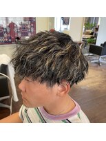 ピークスヘア(peaks hair) メンズカット ハイライト メッシュ ツイスト ツイスパ