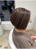 【つくば】前下がりボブ×白髪ぼかしハイライト×髪質改善