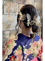 ドゥーク(dowku)&nbsp;水引きヘアセット＋袴着付け大人可愛い編み込み