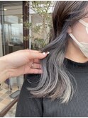 グレージュインナーカラーケアブリーチアドミオイルミナ