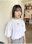 ボブ 透明感カラー オリーブグレージュ 担当渡辺聖