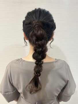 クレス 本川越店 【お呼ばれアレンジ】ポニーテール編み下ろし