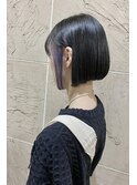 インナーカラー/ぱっつんボブ