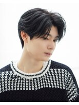 オーシャントーキョー 渋谷神南(OCEAN TOKYO) 韓国ヘアカルマパーマカルマバングセンターパート黒髪ウルフ