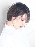 ショート・ボブ/白髪ぼかし/ハイライト/絶壁解消/30代/40代/50代