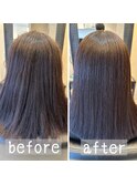 【箕面豊中】髪質改善縮毛矯正ビフォーアフター