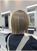 白髪ぼかしハイライトカラー×髪質改善シルクトリートメント
