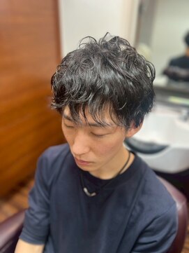 ケースタイル ヘアスタジオ 神保町店(K STYLE HAIR STUDIO) 波巻き/メンズパーマ/束感ショート/ツーブロックマッシュ/理容室