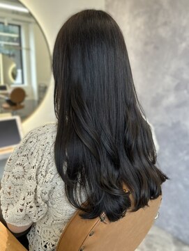 カノエ 福岡香椎店(canoe) ダークグレージュ 黒髪 レイヤーカット 髪質改善トリートメント