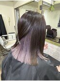 インナーカラー　ラベンダー　シルバー　ブルーバイオレット