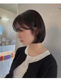 レイヤードボブで大人っぽさのあるショートに★韓国ボブ