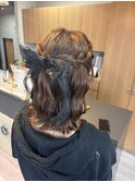 ハーフアップ