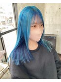 艶髪　ハイトーンカラー　デザインカラー