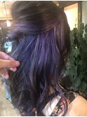 インナーカラーパープルアレンジ