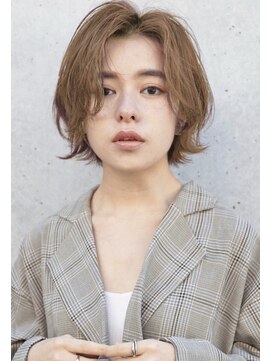 ヘアサロン ガリカ 表参道(hair salon Gallica) 《SAKI》小顔に見える外ハネ無造作short☆ミルクティーブラウン