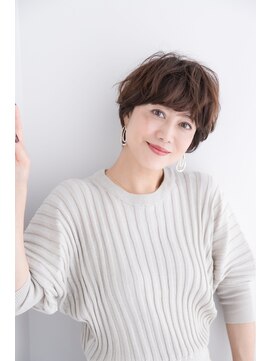 ラフ フロム ガーデン(Laf from GARDEN) 加藤貴大30代40代人気大人小顔ひし形ショート 銀座/有楽町