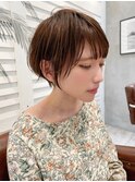 丸み小顔ショート/フェザーバング【綾瀬/北千住/亀有】