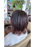 小顔外ハネミディアム Aラインボブ くびれミディアム