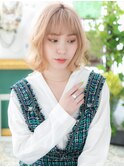韓国風大人ハイライト前髪カールくびれボブb浦和10代20代30代