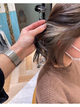 ロンド レグリーズ 立川(Lond leglise) 【槌矢圭悟】インナーカラー/ベージュ/ボブルフ