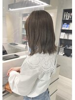 ヘアー ミッション 心斎橋店(hair Mission)&nbsp;オリーブグレージュのカジュアルボブ