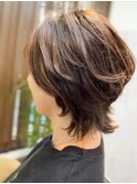 大人マッシュウルフショート,外ハネショート,マッシュショート