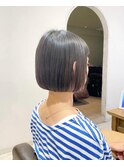 ワンレンボブ/黒髪ボブ/おさまるボブ/前下がりボブ/水平ボブ