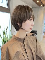 20代30代40代/丸みショート/マッシュショート/グレーベージュ