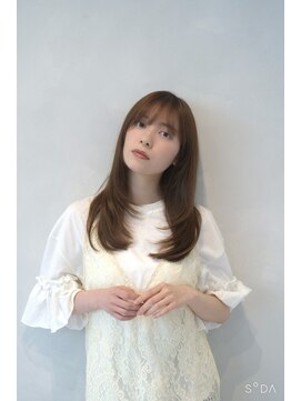 パノラ 立川(PANOLA) 20代30代大人可愛い斜めバング/レイヤーカット/シルキーベージュ