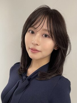 トイ(TOI) フェイスレイヤーカット/ラベンダーグレージュ/シースルーバング