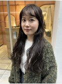#オン眉 #ロングパーマ