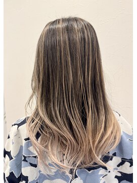 リオリス ヘア サロン(Rioris hair salon) 【バレイヤージュ】コントラスト ベージュ