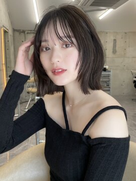 サイン 表参道(SIGN) 韓国ヘアグレージュカラーブリーチ無し髪質改善イヤリングカラー