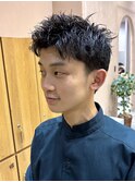 ブルーブラック　スパイキーショート　